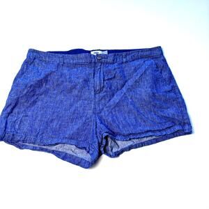 Old‎ Navy Women's Size 16 Blue Linen Cotton Shorts